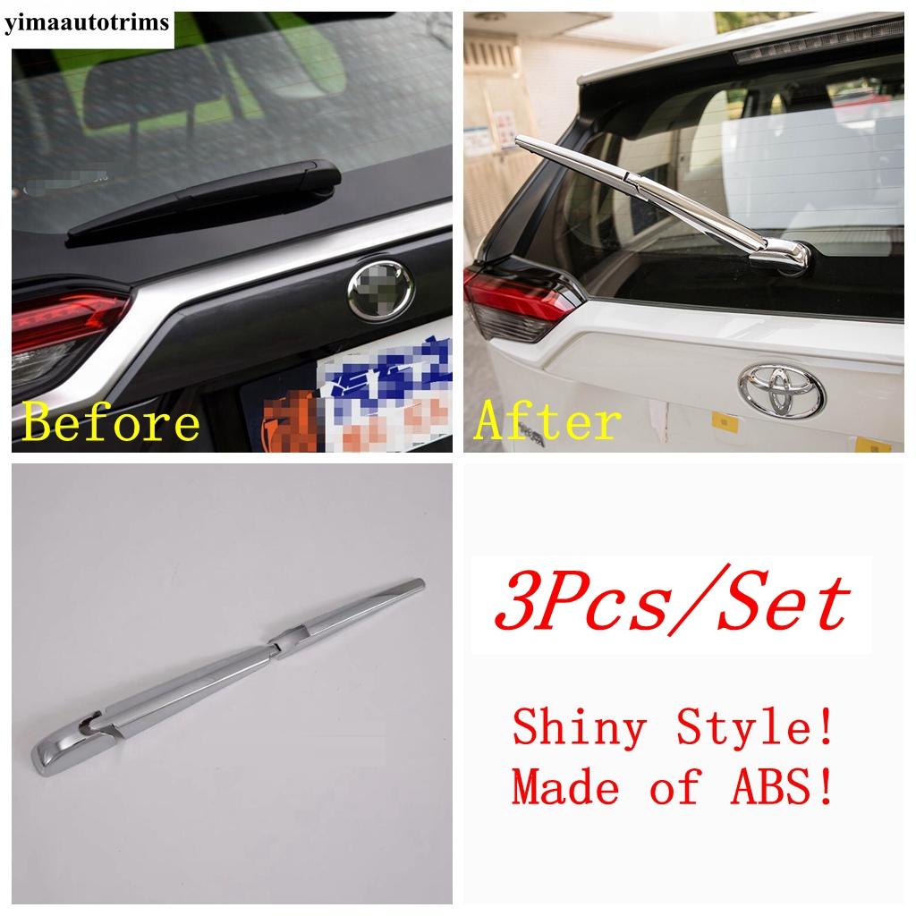Rear Windshield Window Wiper Protective Cover Trim For TOYOTA RAV4 RAV 4 XA50  - 2024 ABS Chrome / Carbon Fiber Accessories Chrome