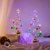 Crystal Star Christmas Tree LED Lights Battery Operated Desk Table Lamp Decorative Iron Tree for Living Room Bedroom