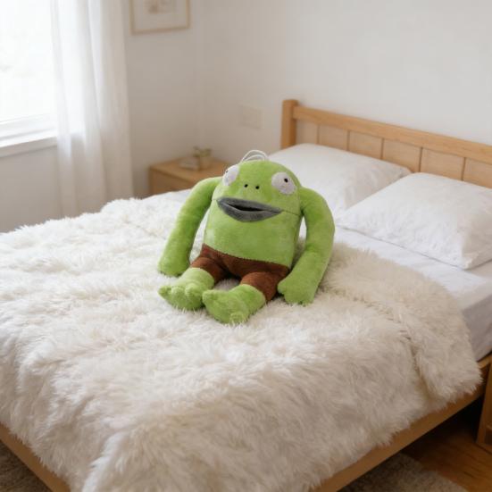 Smiling Friends Herr. Frosch Plüschtier Weiche PP-Baumwolle Gefüllte Puppe mit Sicherer Naht Niedliches Sammlerstück Geschenk für Fans