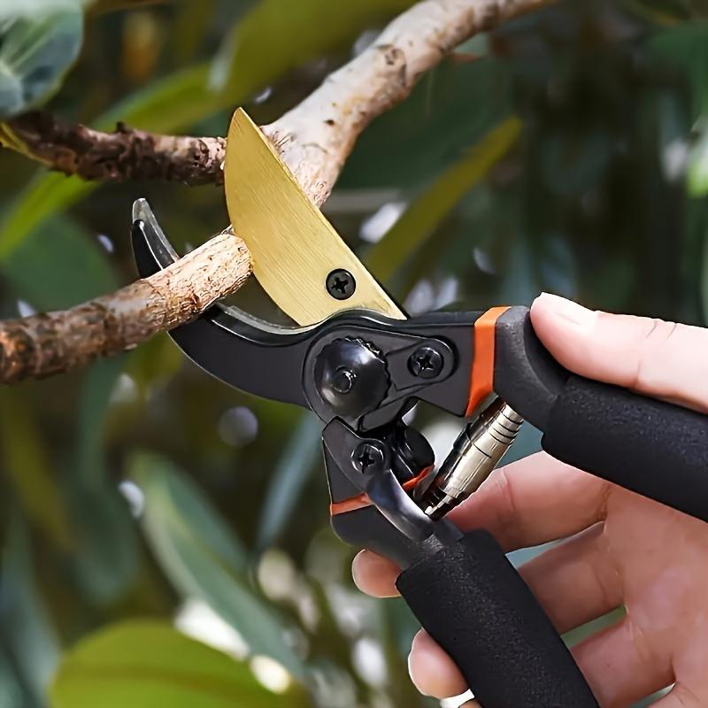 1pc Garden Pruning Shears - Handed Manual Garden Scissors, Ultra-Sharp Alloy Steel Blades, Safety Lock, Non-Slip Grip for Hedge Trimming & Gardening