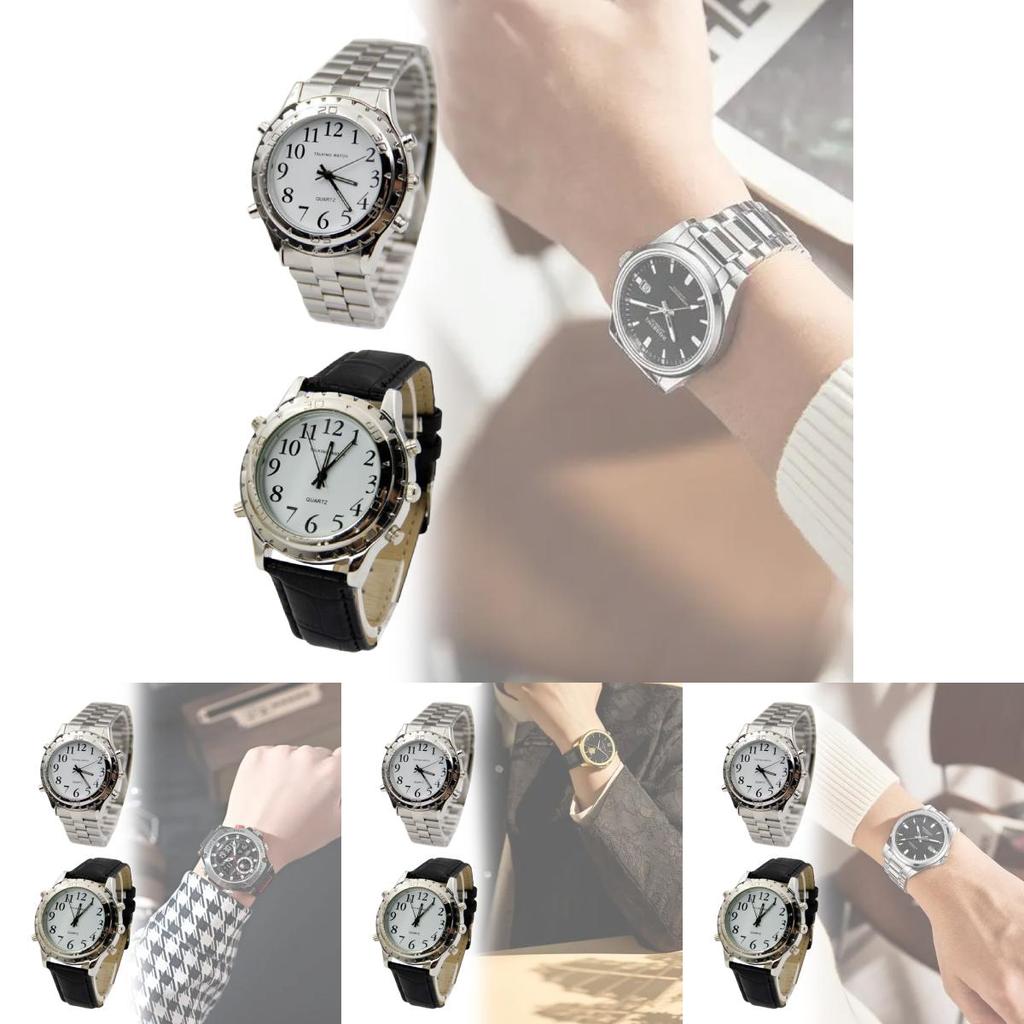 Sprechende Senioren-Berichtszeituhr mit Quarzwerk für sehbehinderte ältere Menschen