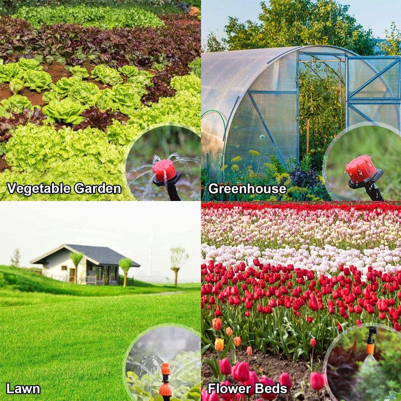 30m Automatic Drip Irrigation Kit with 4/7 Tubing for Outdoor Gardens