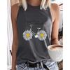 3D printed vest women's retro streetwear Y2k oversized vest off shoulder sleeveless new women's vest