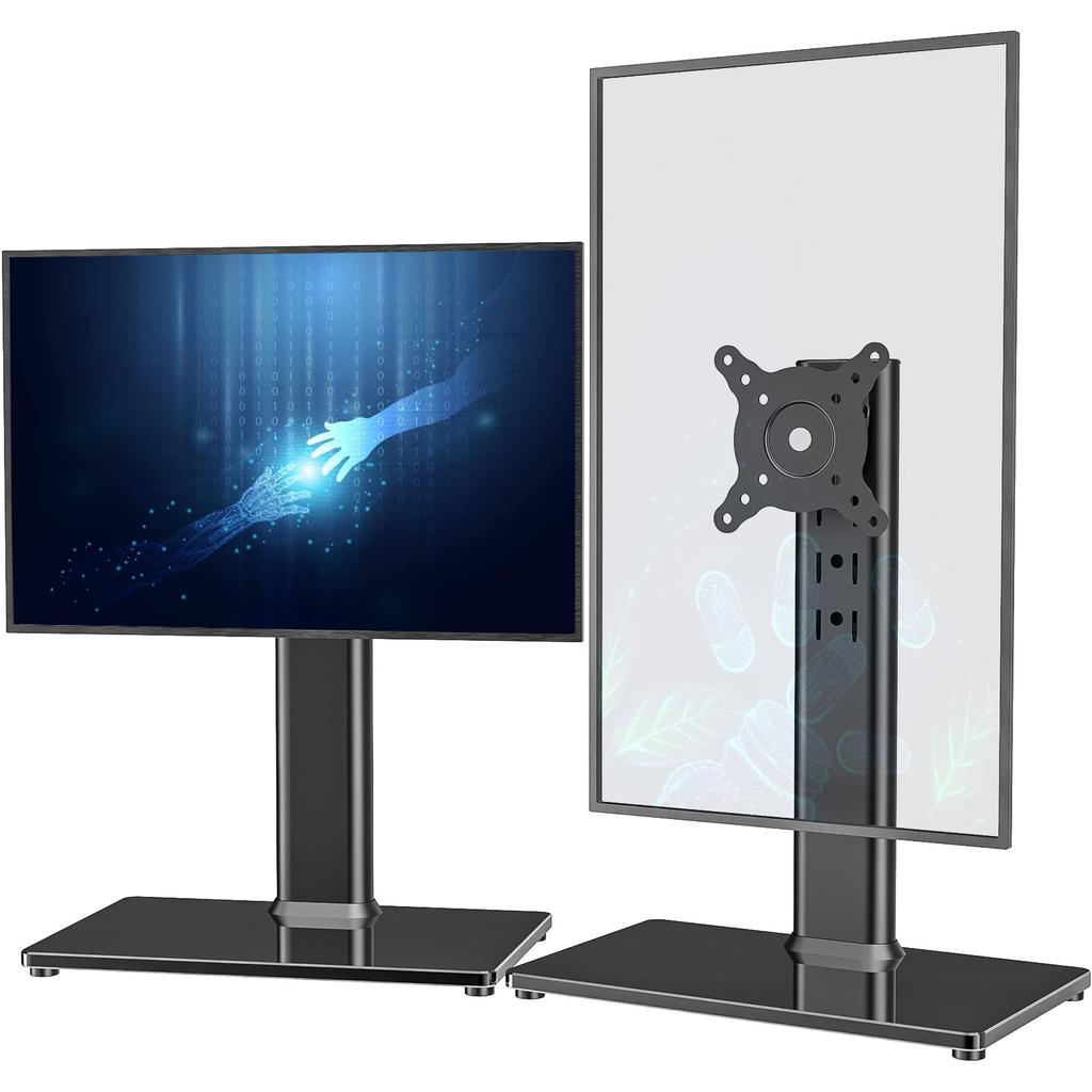 Single LCD Computer Freestanding for to Height Rotating Monitor, Stand, 13" 32" Screens, Swivel, Adjustable, HT05B-201