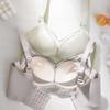 French Bra Women's Satin Underwear Medium Mold Cup Gathering Bra Comfortable Mesh Adjustable Bra Push Up Bra