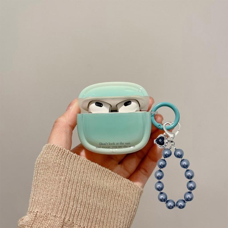Fashion Pearls Hoop Heart Pendant Phone Case Straps Lanyard Pocket Keychain Strap Backpack Charm Car Key Decoration Chain