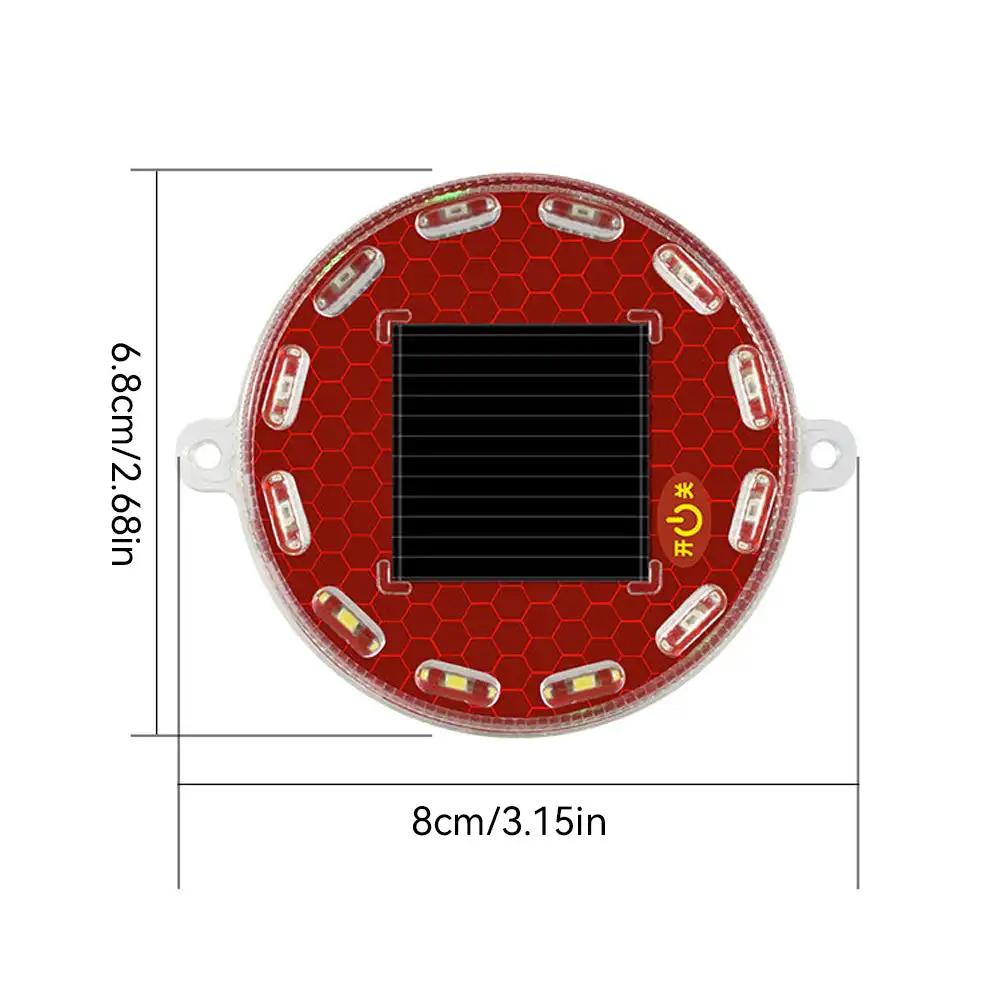 Mortorcycle LED Warning Light Solar Power Night Ride Tail Strobe Light with Reflective Sticker for Motorcycle Electric Vehicle