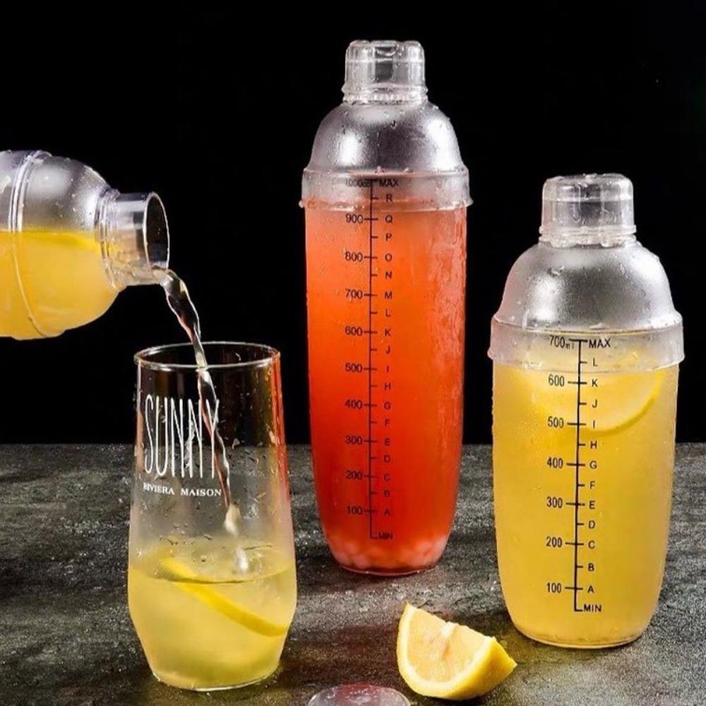 300/500/700/1000ml Akrylový šejkr na mléčný čaj Koktejlový šejkr na džus Láhev Mixér na džus Barové potřeby