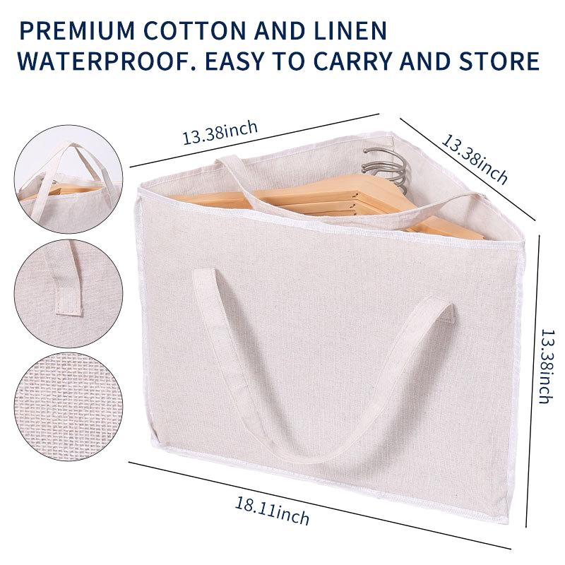 Multifunctional Triangular Space Saving Hanger Organizer Bag with Handle Waterproof Portable Storage for Clothes
