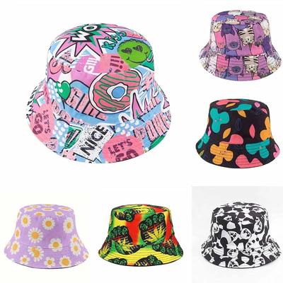 Women's Bucket Hats Double-sided Bandana Panama Caps Men Outdoor Sport Sun Protection Fishing Fisherman Hat Bob