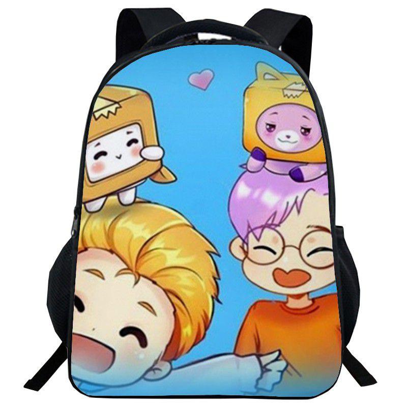 Lankybox Backpack Cartoon Schoolbag For Kids With Adjustable Padded Straps And Stylish Design