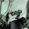 Silver Motorcycle Rearview Mirror 180 Degree Wide Angle Adjustable Wind Screen