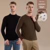 Men's High-End Cashmere Crew Neck Long Sleeve Top - Antibacterial and Warm for Autumn/Winter