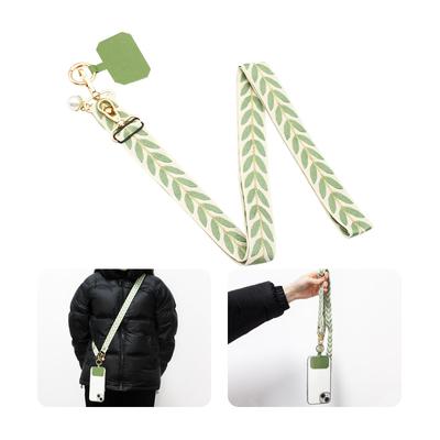 Lanière de téléphone longue réglable avec breloque imprimée, version large, cordon bandoulière, pendentif, cordon d'épaule, corde de téléphone portable antivol à suspendre