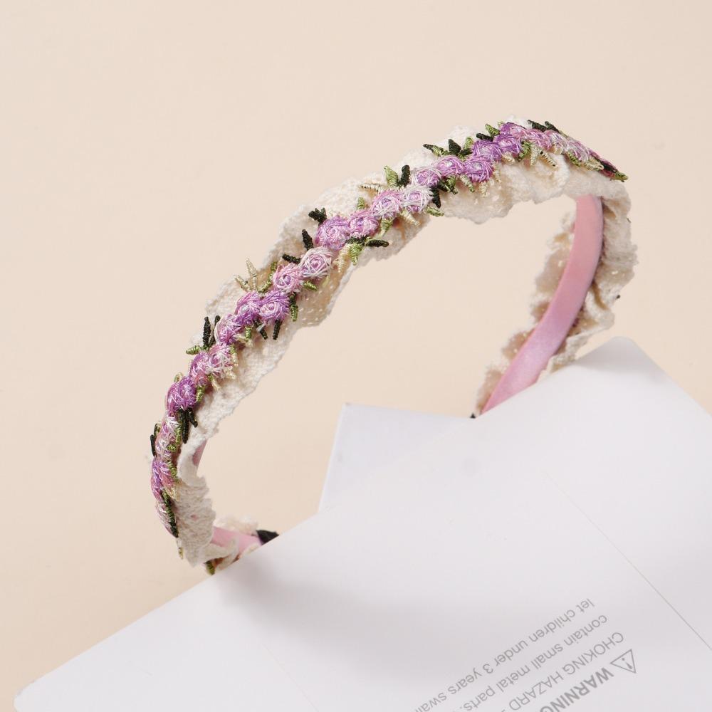 Korean Style Girl Hair Hoops Bezel Design Lace Headband  Ladies Boutique Hair Accessories