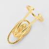Kenjie Copper-Plated Gold Inlaid Zirconium Adjustable Nail Ring for Women - European & American Style