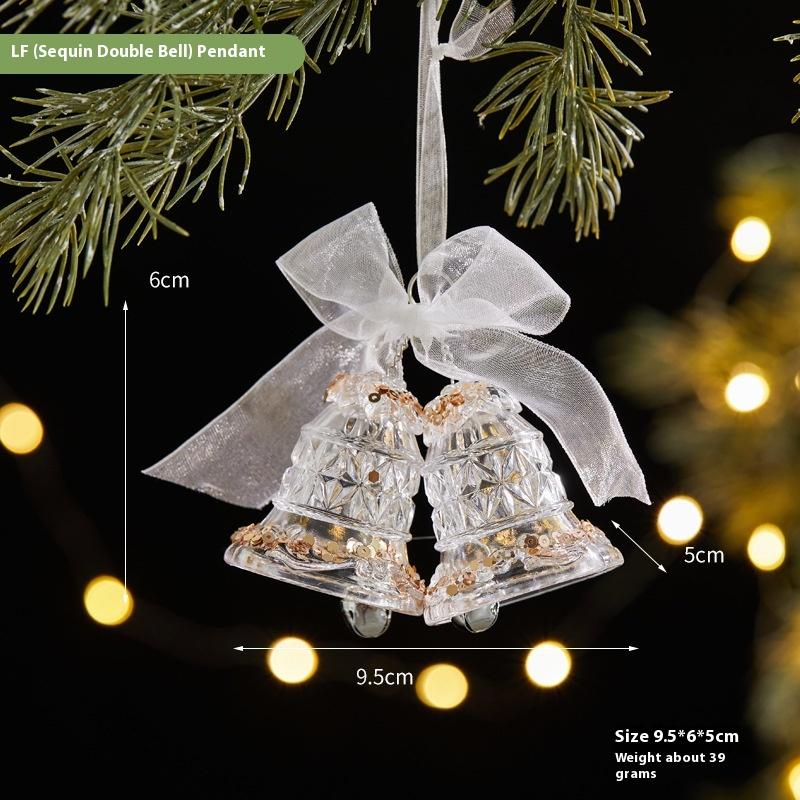 1Pcs Christmas Tree Scene Decoration Christmas Practical Sequin Acrylic Solid Color Pendant Transparent Snowflake Pendant