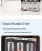 Set of Transparent Acrylic Hourglass Timers (1-5 Minutes) - Creative Home Decor & Student Gift