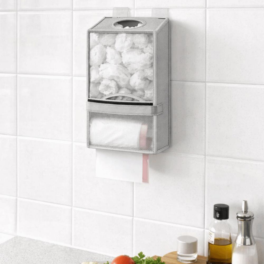 Large Capacity Plastic Bag Holder Non-woven Fabric Trash Bags Dispenser Shopping Bags