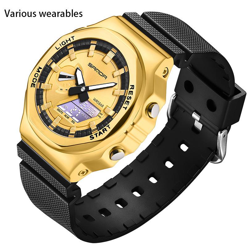 Hand-raising Lamp Multifunctional Men's Electronic Watch Waterproof Alarm Clock Watch