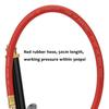 MEASUREMAN Heavy Duty Bayonet Style Tire Inflator, Aluminum Body, 20" Red Hose, Clip On Air Chuck, Aluminum Slide, Range 10-130Psi/Kpa
