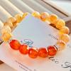 Vintage 10mm Honigmilch-Abdeckung Natürliches Gelbes Turmkristall Chalcedon Armband Armband