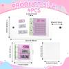 4 Pcs Money Saving Binder Envelope Dollar Savings Challenge Book Save $500 $1000 $2100 $5000 Reusable With Portable Stickers For