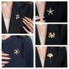 Flower/Bow/Cherry/Starfish Long Leaf Pin Chest Flower Metal Brooch  Men/Women Suit