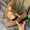 Fashion Women Flats Comfort Soft Sole Casual Walking Loafers Brand Designer Round Toe Mary Jane Shoes Woman Buckle Ballet Shoes Women