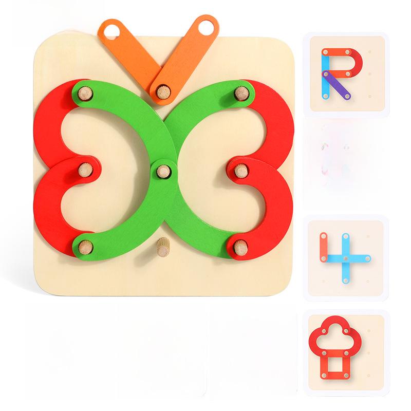 Wooden Balls Educational Toys for Kids: Shape-Matching Column Sets and Building Blocks for Boys and Girls