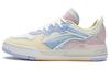 Wave Non Slip Lightweight Low Top Skateboard Shoes Women's White Pink Yellow AGCS030-2