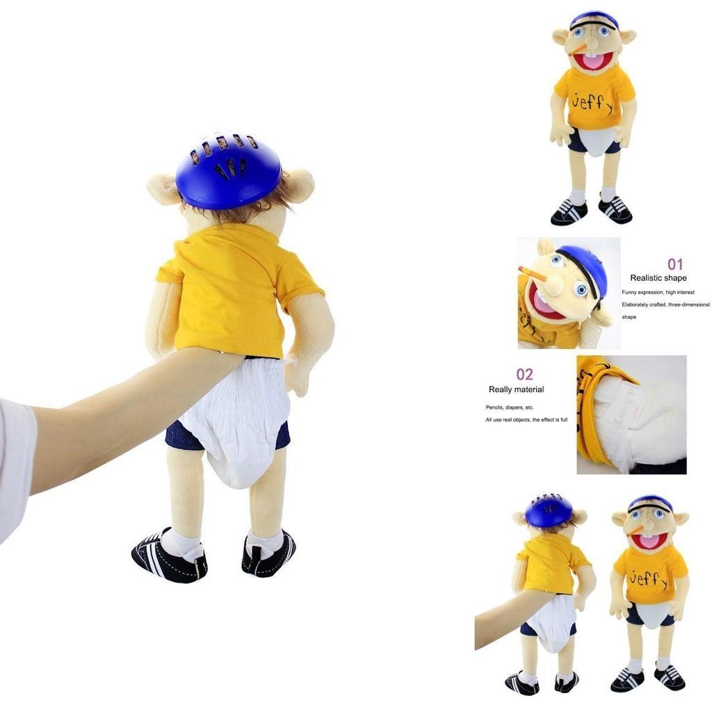 Soft And Skin-friendly Jeffy Cartoon Plush Hand Puppet Toy For Kids And Adults Perfect Christmas And Birthday Gift!