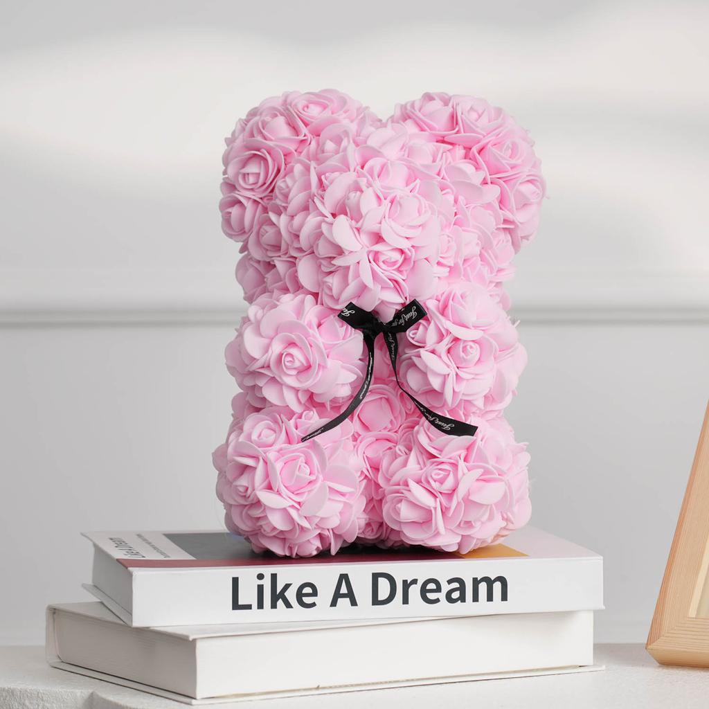 1PC Artificial Flower Eternal Rose Teddy Bear Mother's Day Birthday Valentine's Day Anniversary Gift Home Decoration