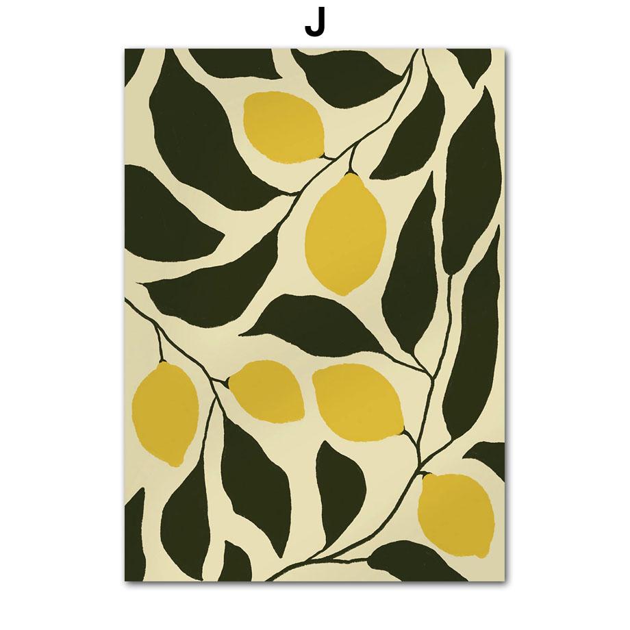 Retro Flowers Vase Leaves Gallery Colorful Funky Poster And Prints Wall Art Canvas Painting Wall Pictures For Living Room Decor