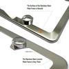 Plate Frame Cover Kit- Clear Flat Plate Cover & Stainless Steel Car Tag Holder,