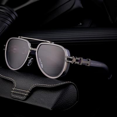 Retro Sunglasses Men'S High Sense Punk Style Sunglasses Sunscreen Full Frame Sunglasses