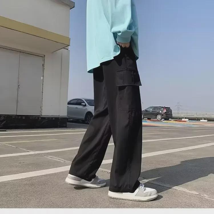 Pánské podzimní kombinézy s více kapsami - Trendy, velká velikost, ležérní, rovný střih, volný střih, kalhoty se širokými nohavicemi