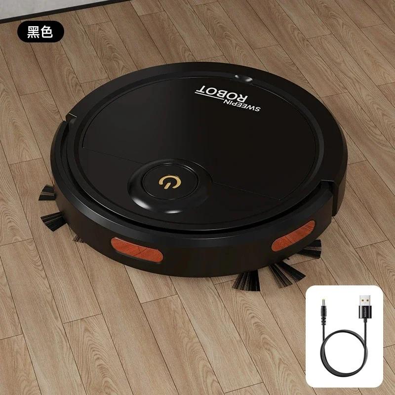 

USB Rechargeable Wireless Vacuum Cleaner Automatic Sweeping Robot 3 in 1 Smart Sweeper Kitchen Household Cleaning Robot чорний