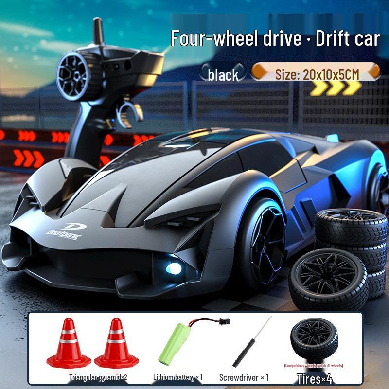 

Высокоскоростной гоночный фургон на радиоуправлении: 4WD, Дрифт, Перезаряжаемый, Свет, Сменные шины, Игрушка для бездорожья для детей 1 Battery Pack