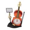 Instrument Alarm Clock Guitar Shape Stable Base AA Battery Powered Strong ABS Vintage Desk Clock for Bedroom Office
