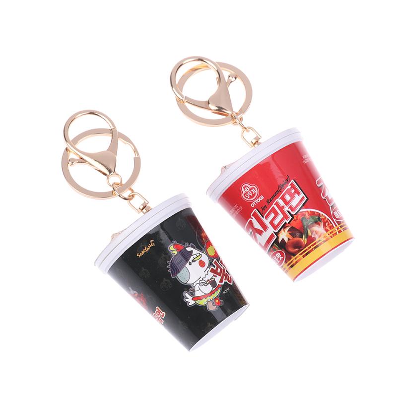 1 Piece Bowl Noodle Turkey Noodles Spicy Ramen Charm Mini Snacks Bag Pendant Simulation Instant Noodles Keychain Christmas Gifts