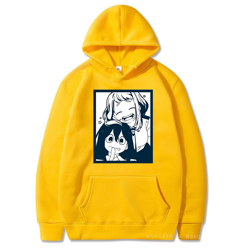 My Hero Academia Hot Anime Hoodies OCHACO URARAKA Asui Tsuyu Unisexga Clothing Graphic Kawaii Print Hooded Tops Harajuku Sweatshirts