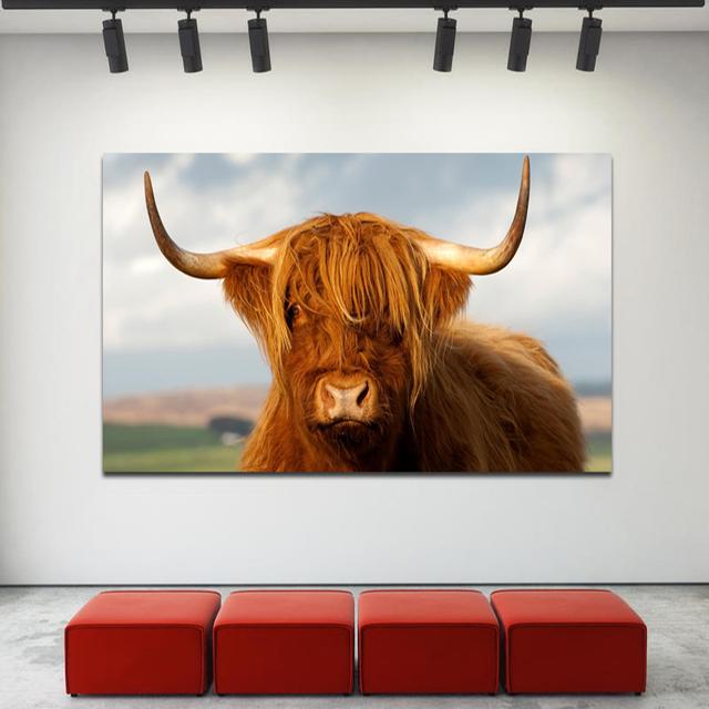 

Холст с изображением хайлендской коровы, диких животных, постеры со снежным скотом и принтами, настенная картина для Cuadros, домашний декор для гостиной, без рамки 21cm×30cm NoFrame