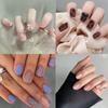 Square Head False Nail Full Cover Nail Tips Fashion French Fake Nails  Girl