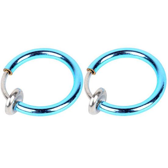 Spring Nose Septum Ring Earrings Two False Clips Non-Perforated Jewelry For Men And Women