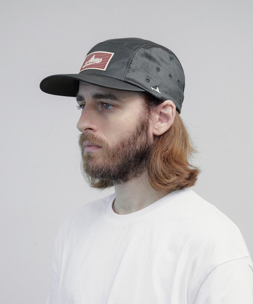 Akau Oversized Metallic Camp Cap (Deep Green)