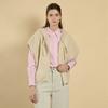 Cable Hood Knit Zip Cape B6s1v502