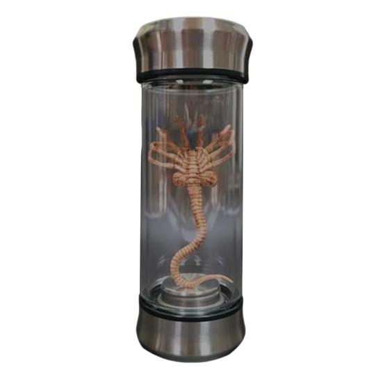 Alien Kreatur Glasbehälter LED Beleuchtet Alien Dekoration Gothic Gruselig Tischdekoration für Halloween Party Sci-Fi Fans Geschenk