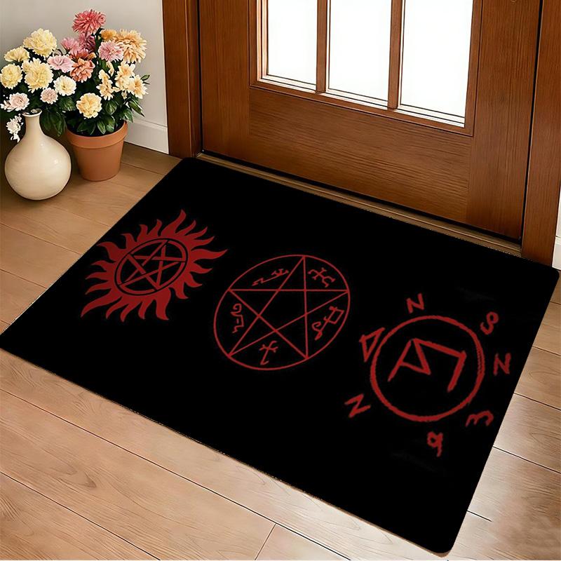 Supernatural Symbols Living Room Nonslip Area Rug Soft Carpet For Bedroom Game Playroom Sofa Office Home Decor Doormat Christmas Gift C922154
