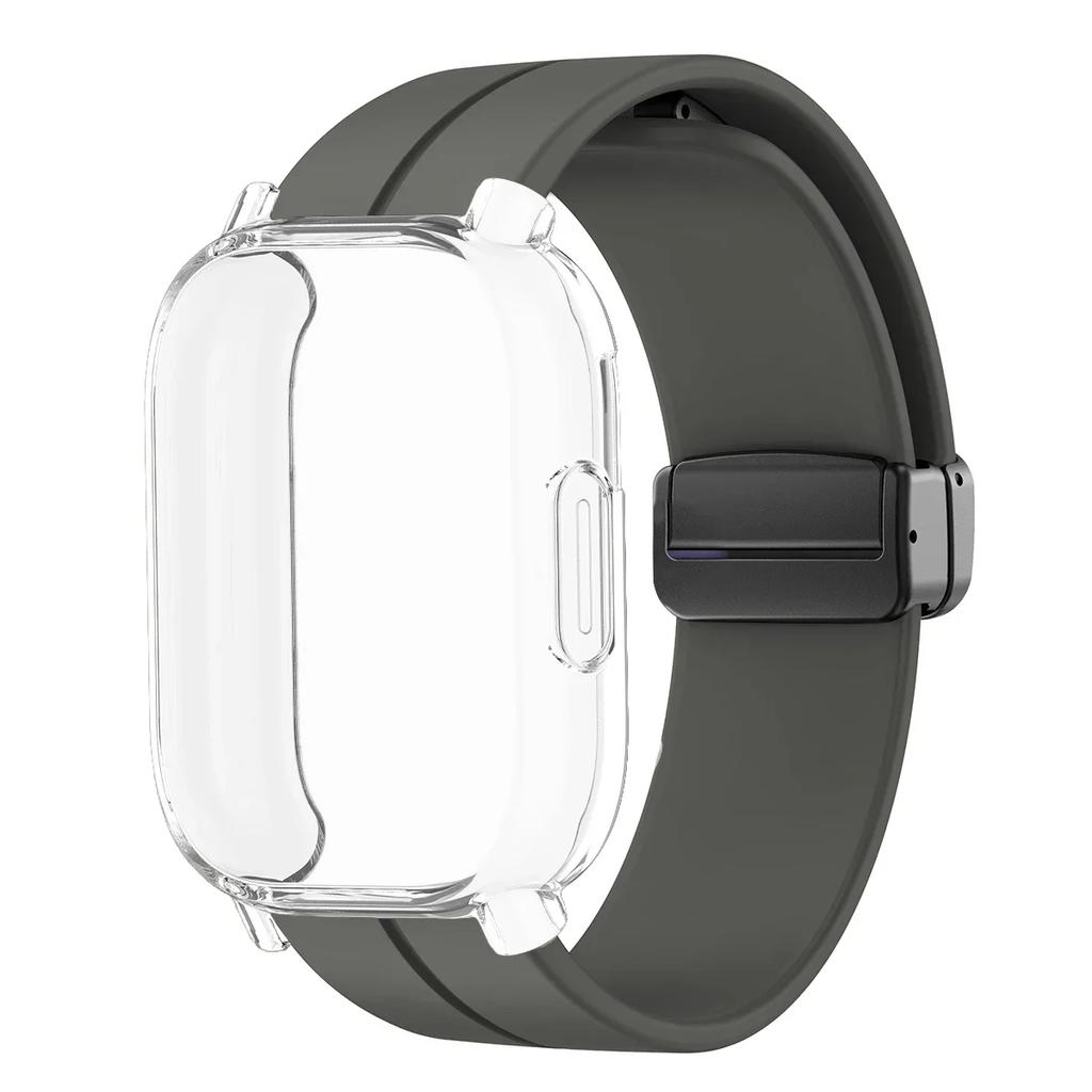 Magnetisches Silikonarmband + Hülle für Xiaomi Redmi Watch 5 Active Lite Smartwatch Armband und Hülle für Redmi Watch 5 Active Lite